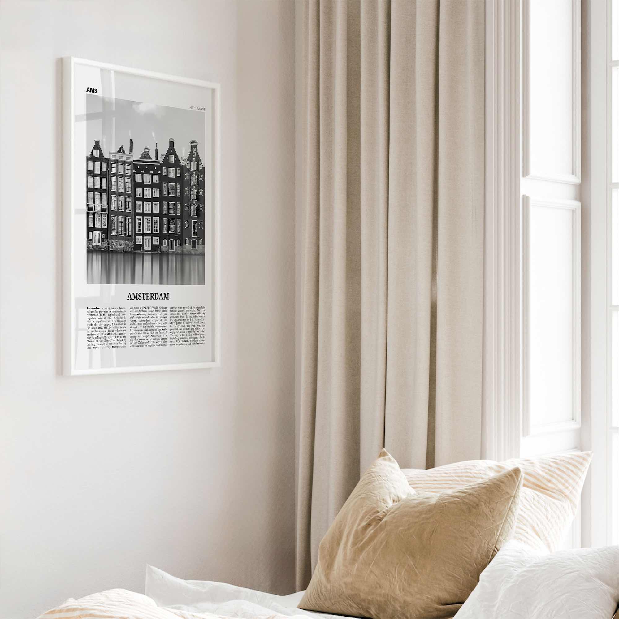 Amsterdam Print Black and White No 1, Amsterdam Wall Art, Amsterdam Poster, Amsterdam Photo, Netherlands, Nederland, Holland, Europe