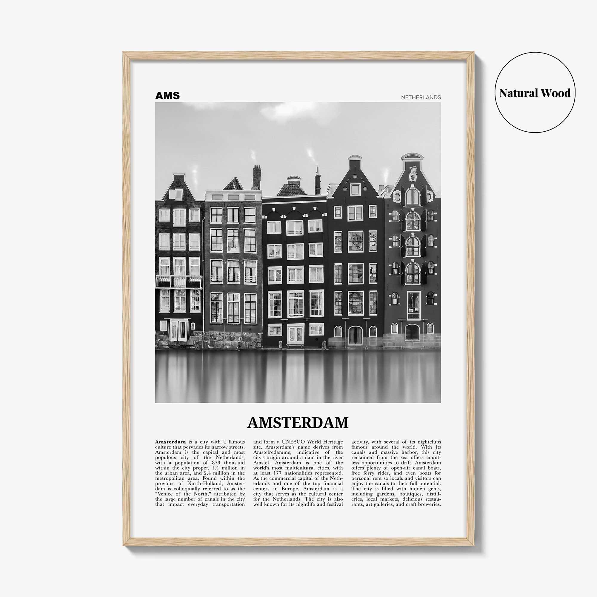 Amsterdam Print Black and White No 1, Amsterdam Wall Art, Amsterdam Poster, Amsterdam Photo, Netherlands, Nederland, Holland, Europe