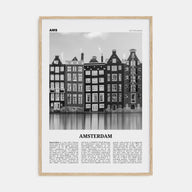 Amsterdam Travel B&W No 1 Poster