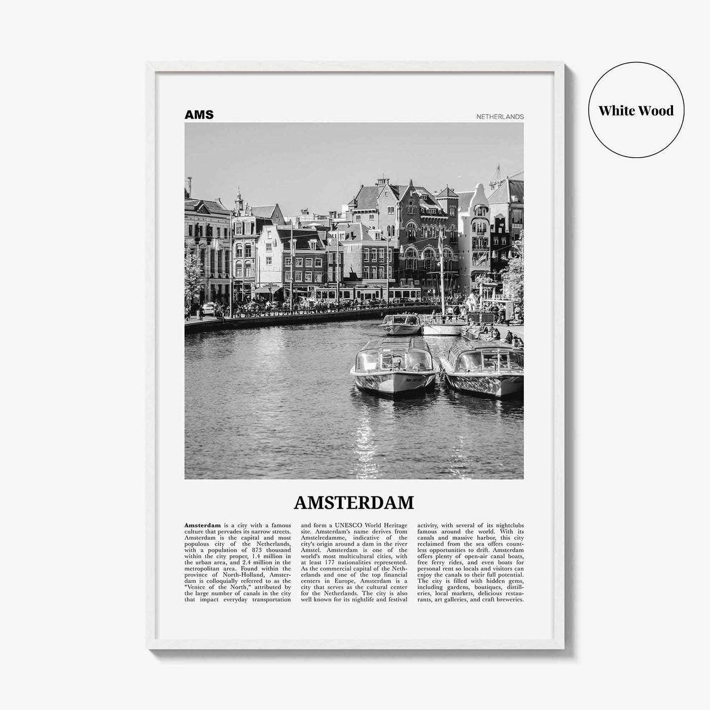 Amsterdam Print Black and White No 2, Amsterdam Wall Art, Amsterdam Poster, Amsterdam Photo, Netherlands, Nederland, Holland, Europe