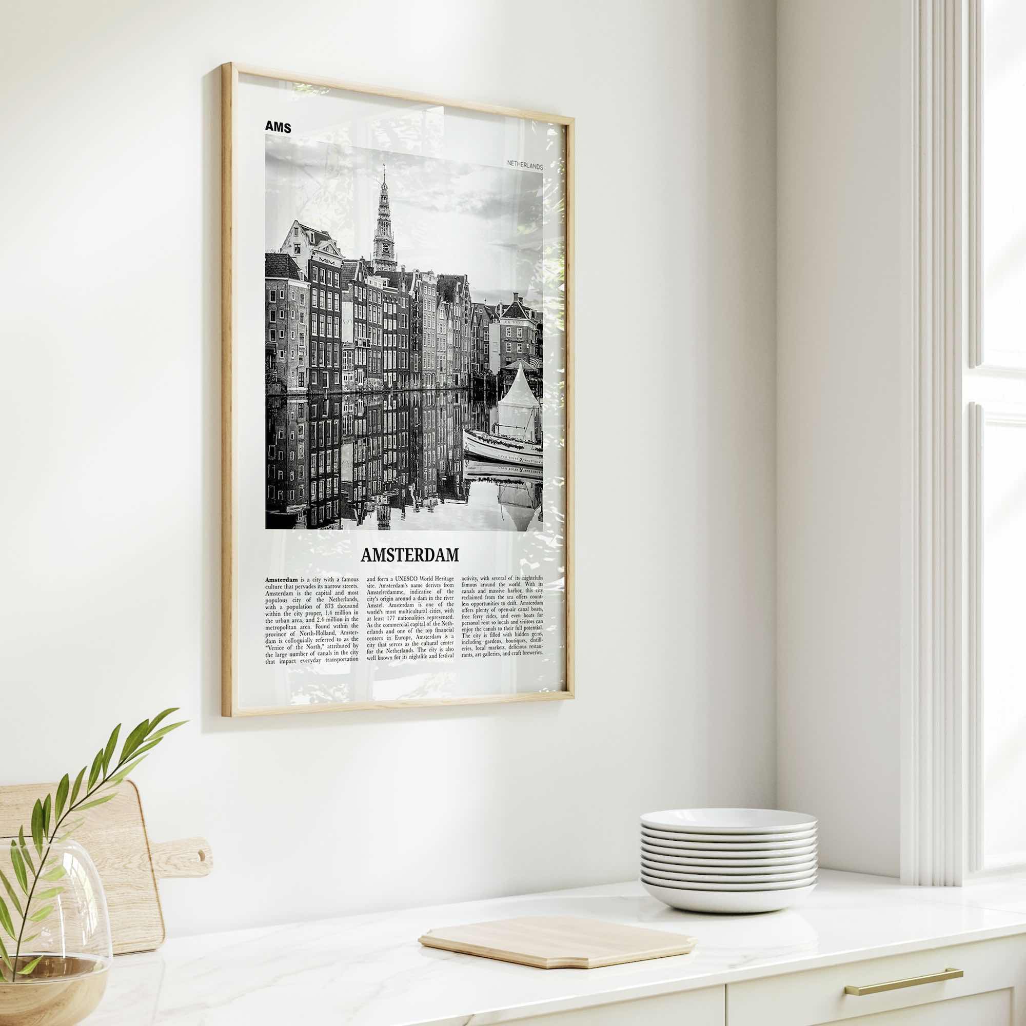 Amsterdam Print Black and White No 3, Amsterdam Wall Art, Amsterdam Poster, Amsterdam Photo, Netherlands, Nederland, Holland, Europe