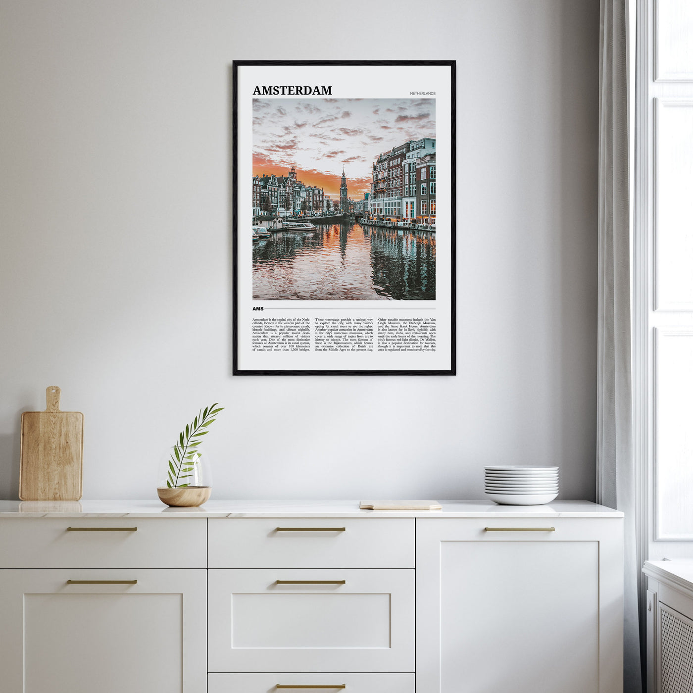 Amsterdam Travel Color Poster