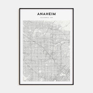 Anaheim Map Portrait Poster