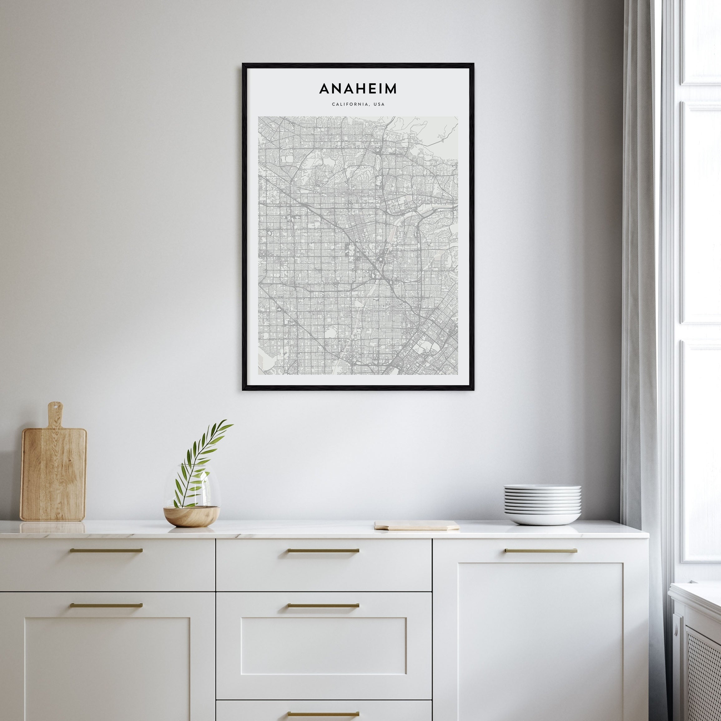 Anaheim Map Portrait Poster