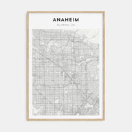 Anaheim Map Portrait Poster