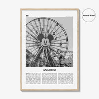 Anaheim Print Black and White No 1, Anaheim Wall Art, Anaheim Poster, Anaheim Photo, California, USA, United States, North America