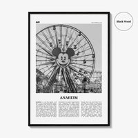 Anaheim Print Black and White No 1, Anaheim Wall Art, Anaheim Poster, Anaheim Photo, California, USA, United States, North America