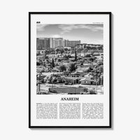 Anaheim Print Black and White No 2, Anaheim Wall Art, Anaheim Poster, Anaheim Photo, California, USA, United States, North America
