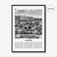 Anaheim Print Black and White No 2, Anaheim Wall Art, Anaheim Poster, Anaheim Photo, California, USA, United States, North America