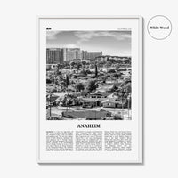 Anaheim Print Black and White No 2, Anaheim Wall Art, Anaheim Poster, Anaheim Photo, California, USA, United States, North America