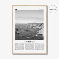 Anchor Bay Print Black and White, Anchor Bay Wall Art, Anchor Bay Poster, Anchor Bay Photo, Anchor Bay Wall Décor, Anchor Map, California