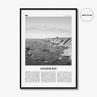 Anchor Bay Print Black and White, Anchor Bay Wall Art, Anchor Bay Poster, Anchor Bay Photo, Anchor Bay Wall Décor, Anchor Map, California
