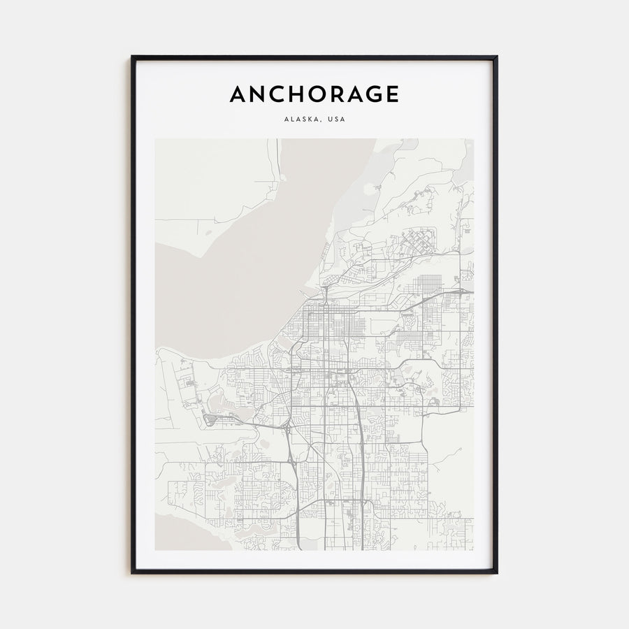 Anchorage Map Portrait Poster