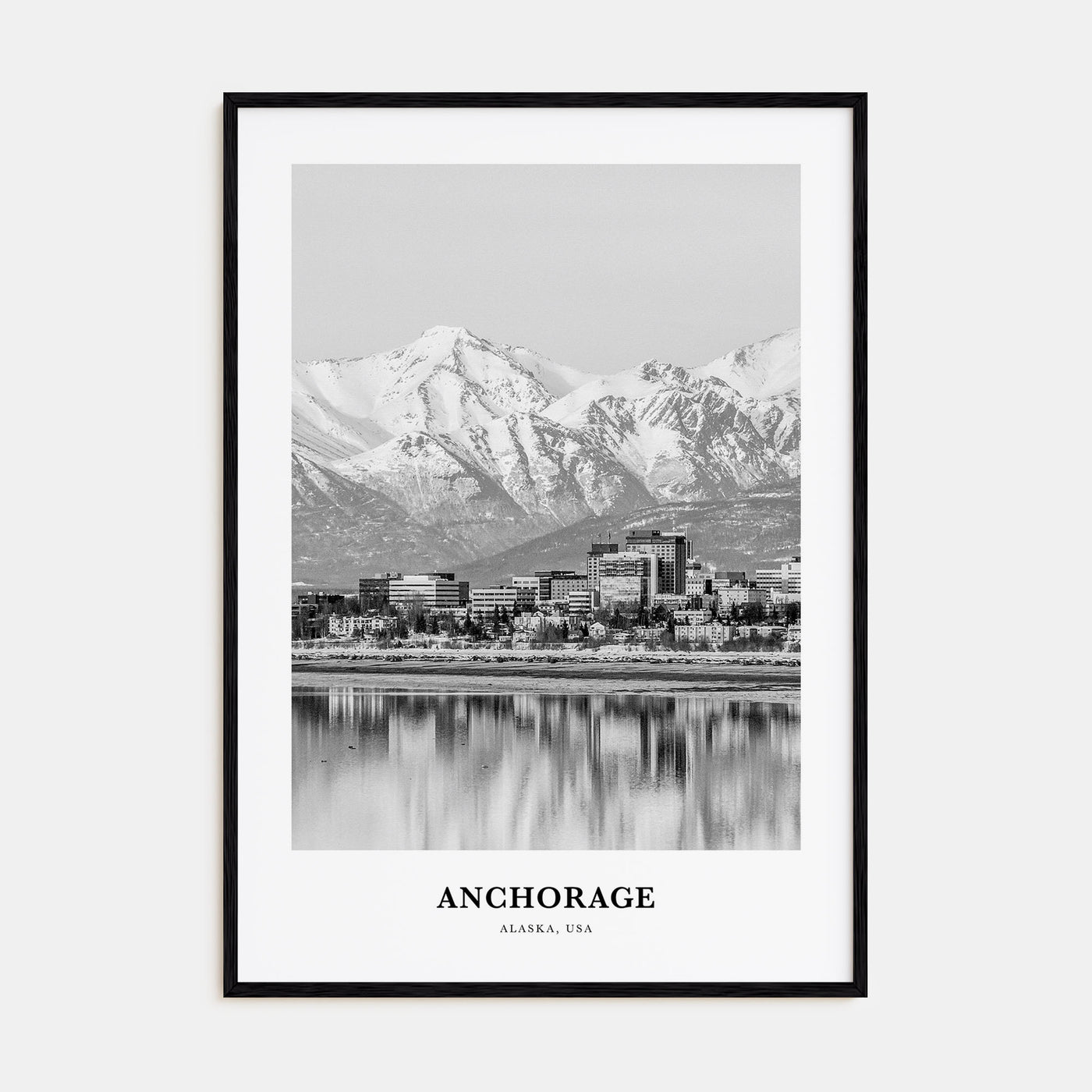 Anchorage Portrait B&W Poster
