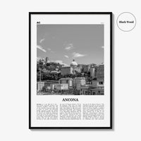 Ancona Print Black and White, Ancona Wall Art, Ancona Poster, Ancona Photo, Ancona Wall Décor, Ancona Map, Italy