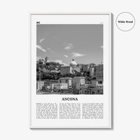 Ancona Print Black and White, Ancona Wall Art, Ancona Poster, Ancona Photo, Ancona Wall Décor, Ancona Map, Italy