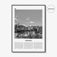 Ancona Print Black and White, Ancona Wall Art, Ancona Poster, Ancona Photo, Ancona Wall Décor, Ancona Map, Italy