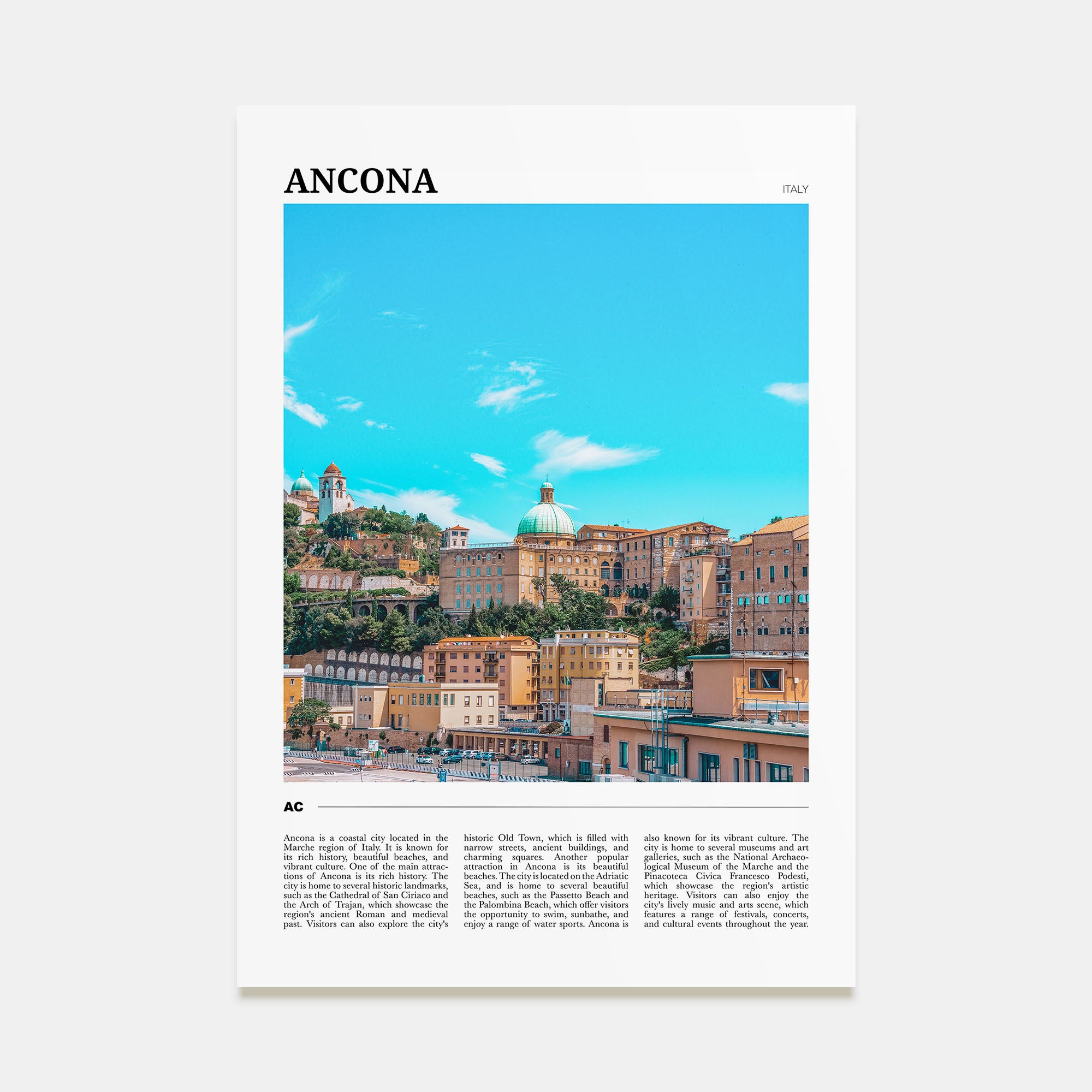 Ancona Travel Color Poster