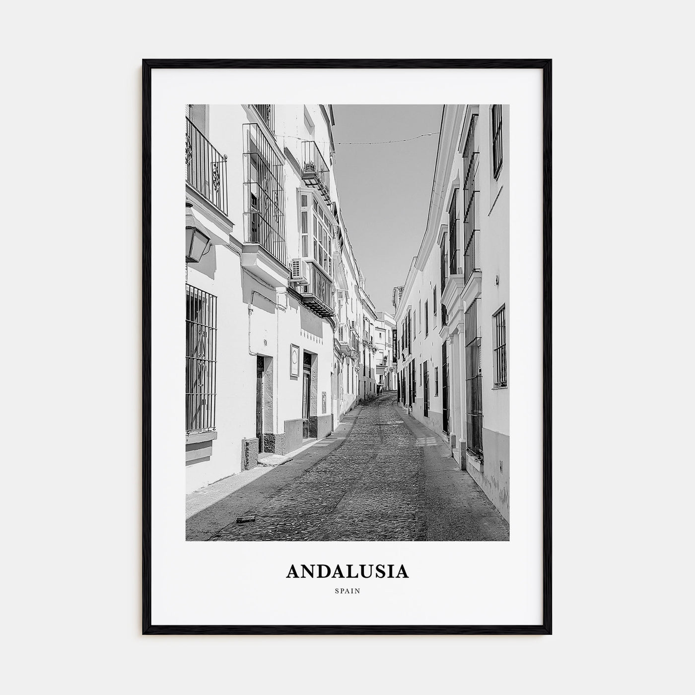 Andalusia Portrait B&W No 2 Poster