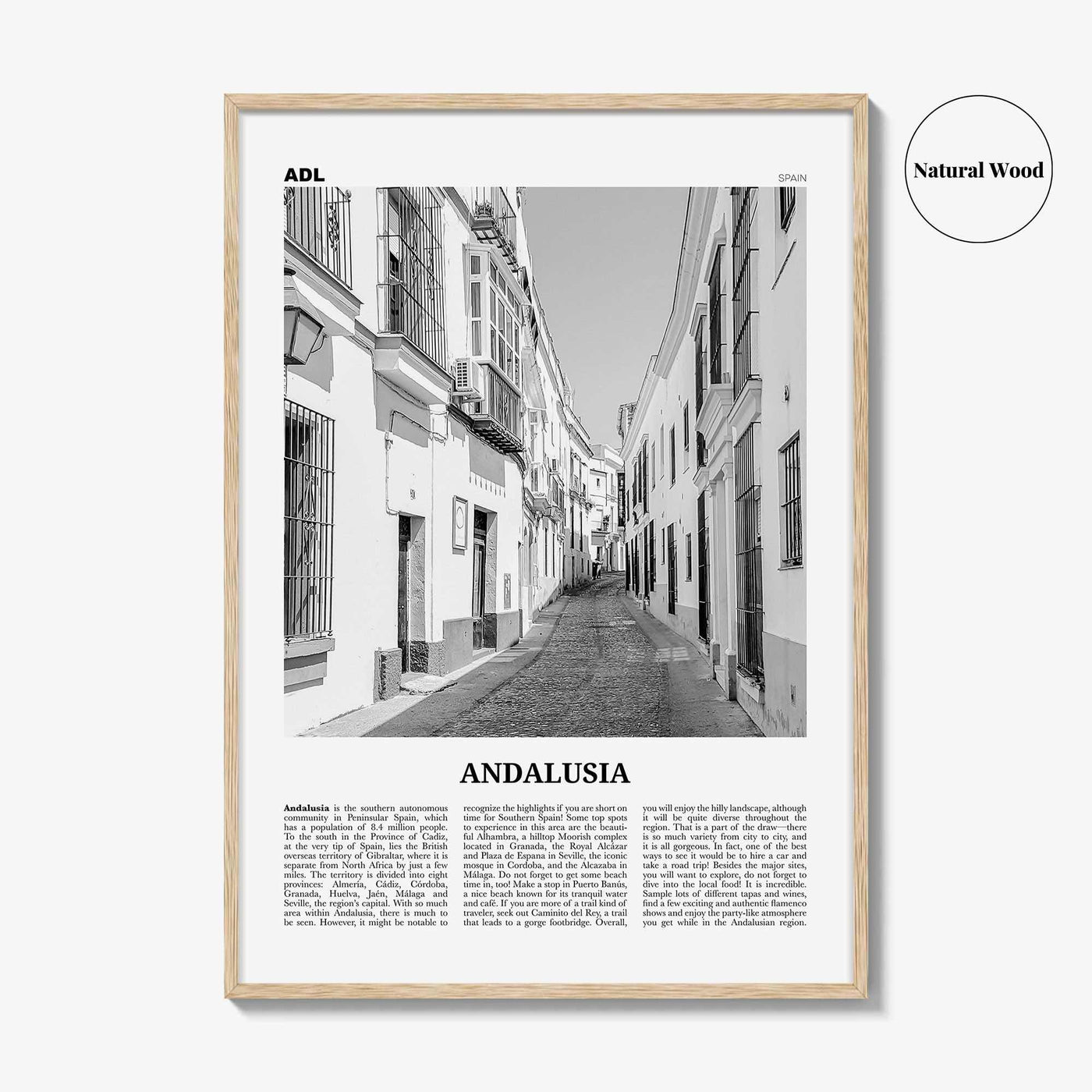 Andalusia Print Black and White No 1, Andalusia Wall Art, Andalusia Poster, Andalusia Photo, Andalusia Wall Decor, Spain, Sevilla, España