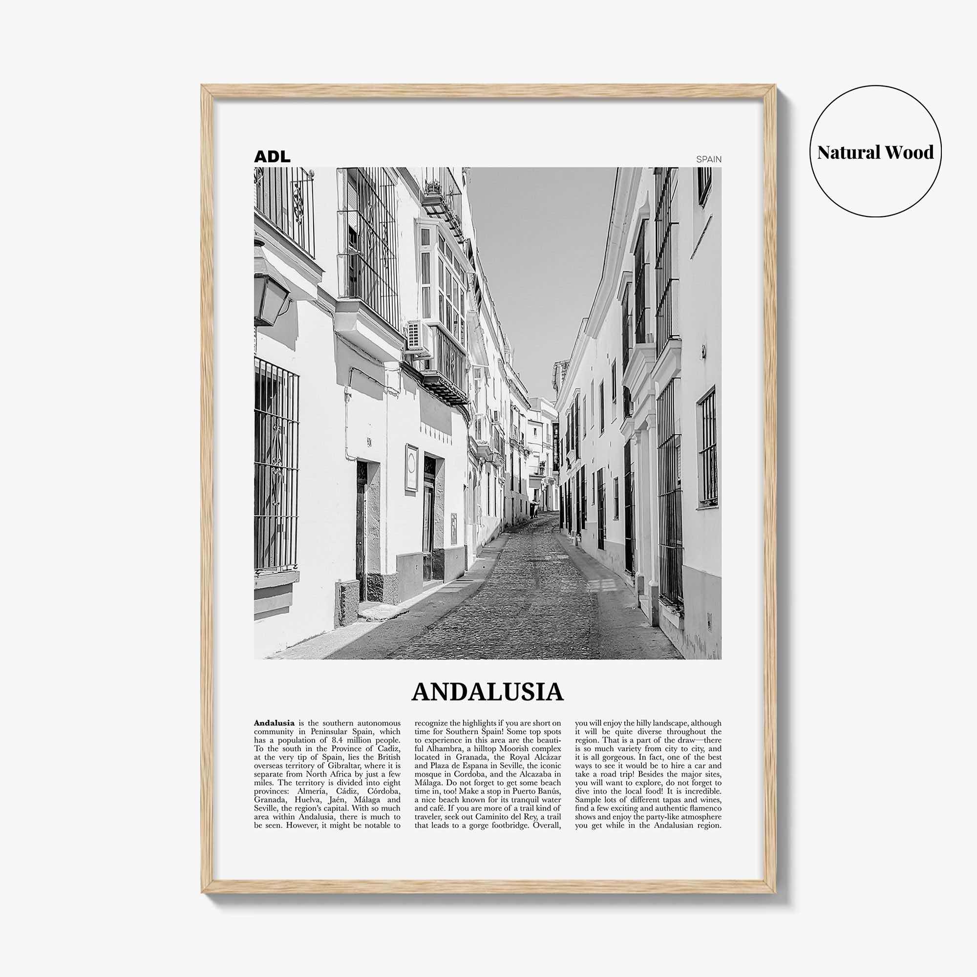 Andalusia Print Black and White No 1, Andalusia Wall Art, Andalusia Poster, Andalusia Photo, Andalusia Wall Decor, Spain, Sevilla, España