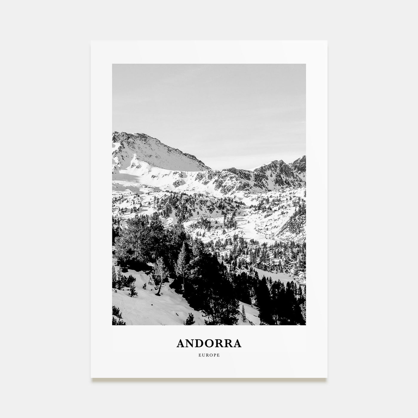 Andorra Portrait B&W Poster
