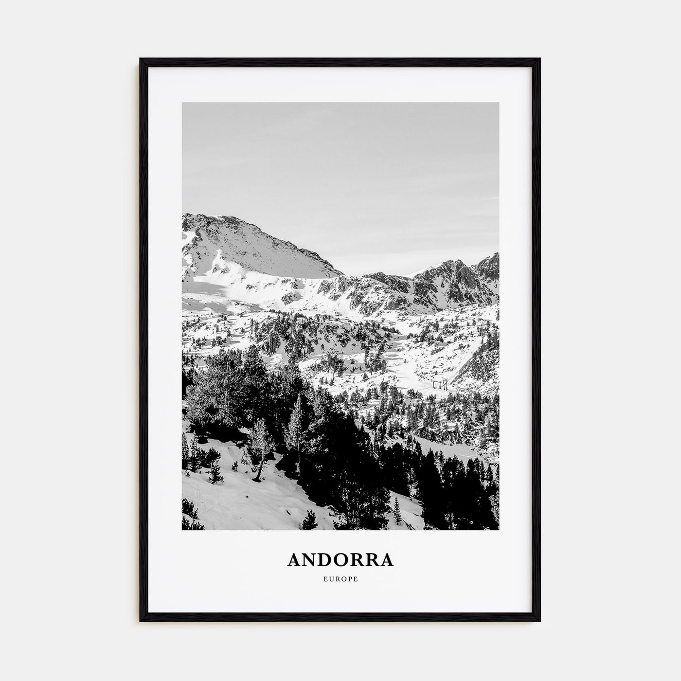 Andorra Portrait B&W Poster