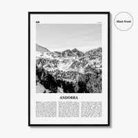 Andorra Print Black and White, Andorra Wall Art, Andorra Poster, Andorra Photo, Andorra Wall Decor, d'Andorra, Andorra la Vella, Europe
