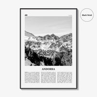 Andorra Print Black and White, Andorra Wall Art, Andorra Poster, Andorra Photo, Andorra Wall Decor, d'Andorra, Andorra la Vella, Europe