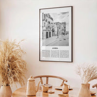 Andria Print Black and White, Andria Wall Art, Andria Poster, Andria Photo, Andria Wall Décor, Andria Map, Italy
