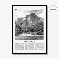 Angel Falls Print Black and White, Angel Falls Wall Art, Angel Falls Poster, Angel Falls Photo, Angel Falls Wall Décor, Venezuela