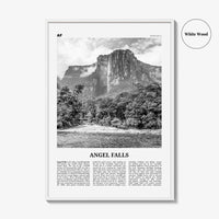 Angel Falls Print Black and White, Angel Falls Wall Art, Angel Falls Poster, Angel Falls Photo, Angel Falls Wall Décor, Venezuela