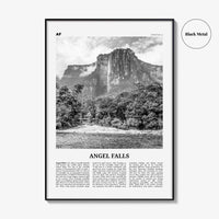 Angel Falls Print Black and White, Angel Falls Wall Art, Angel Falls Poster, Angel Falls Photo, Angel Falls Wall Décor, Venezuela