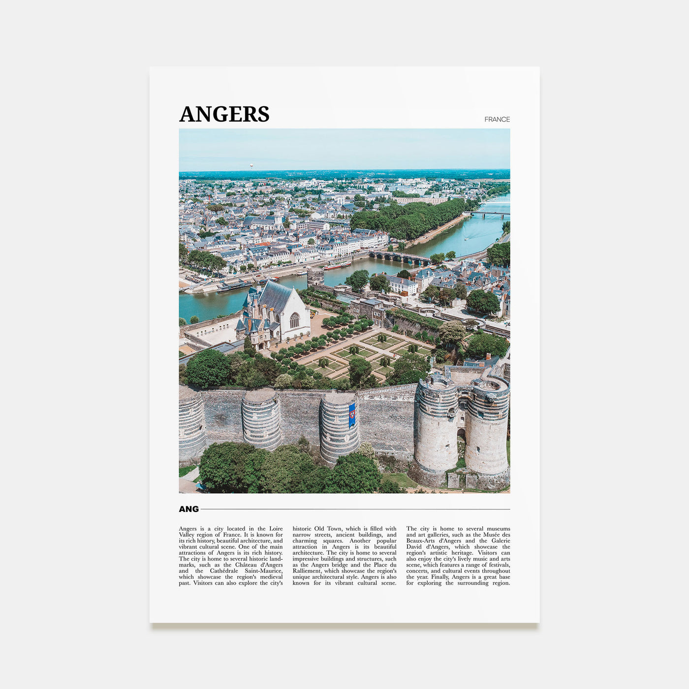 Angers Travel Color Poster