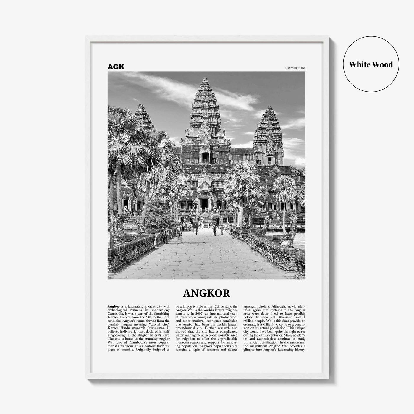 Angkor Print Black and White, Angkor Wall Art, Angkor Poster, Angkor Photo, Angkor Wall Décor, Cambodia, Yasodharapura, Khmer