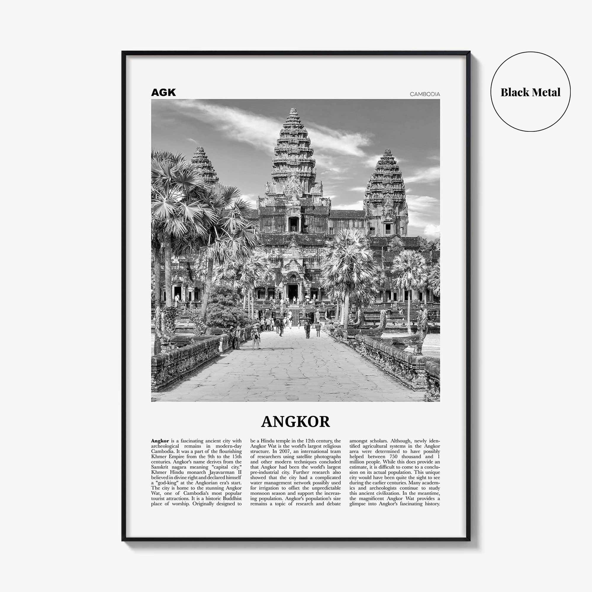 Angkor Print Black and White, Angkor Wall Art, Angkor Poster, Angkor Photo, Angkor Wall Décor, Cambodia, Yasodharapura, Khmer