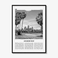 Angkor Wat Print Black and White, Angkor Wat Wall Art, Angkor Wat Poster, Angkor Wat Photo, Angkor Wat Wall Décor, Cambodia