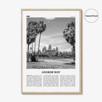 Angkor Wat Print Black and White, Angkor Wat Wall Art, Angkor Wat Poster, Angkor Wat Photo, Angkor Wat Wall Décor, Cambodia