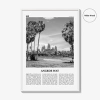 Angkor Wat Print Black and White, Angkor Wat Wall Art, Angkor Wat Poster, Angkor Wat Photo, Angkor Wat Wall Décor, Cambodia