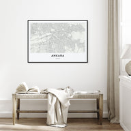 Ankara Map Landscape Poster