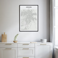 Ankara Map Portrait Poster