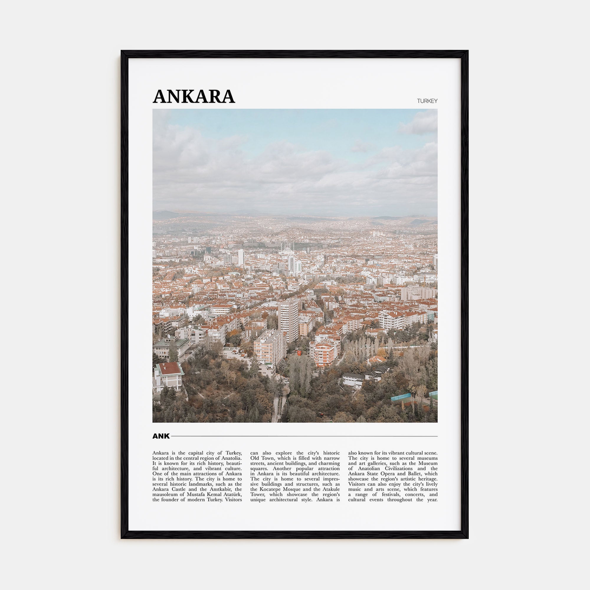 Ankara Travel Color Poster
