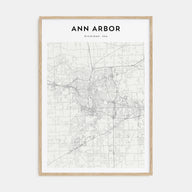 Ann Arbor Map Portrait Poster