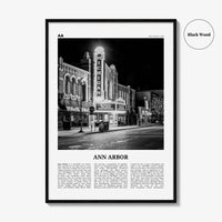 Ann Arbor Print Black and White No 1, Ann Arbor Wall Art, Ann Arbor Poster, Ann Arbor Photo, Michigan, USA, United States, North America