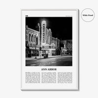 Ann Arbor Print Black and White No 1, Ann Arbor Wall Art, Ann Arbor Poster, Ann Arbor Photo, Michigan, USA, United States, North America