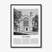Ann Arbor Print Black and White No 2, Ann Arbor Wall Art, Ann Arbor Poster, Ann Arbor Photo, Michigan, USA, United States, North America