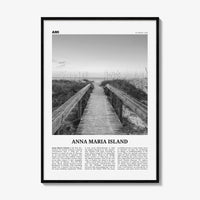 Anna Maria Island Print Black and White, Anna Maria Island Wall Art, Anna Maria Island Poster, Anna Maria Island Photo, Florida, USA