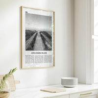 Anna Maria Island Print Black and White, Anna Maria Island Wall Art, Anna Maria Island Poster, Anna Maria Island Photo, Florida, USA
