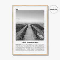 Anna Maria Island Print Black and White, Anna Maria Island Wall Art, Anna Maria Island Poster, Anna Maria Island Photo, Florida, USA