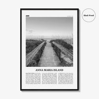 Anna Maria Island Print Black and White, Anna Maria Island Wall Art, Anna Maria Island Poster, Anna Maria Island Photo, Florida, USA